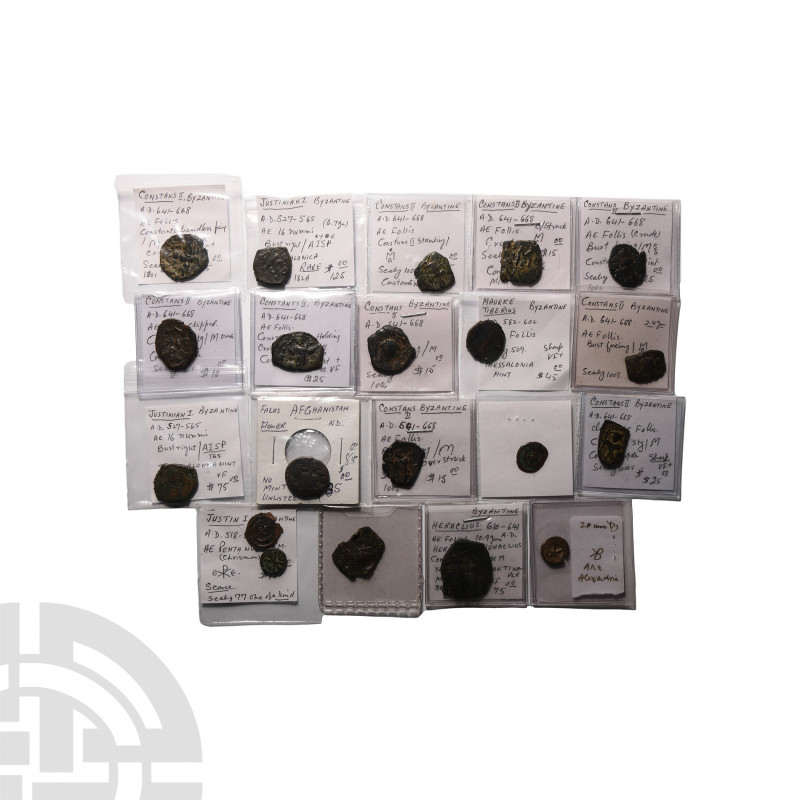 Justin I to Constans II - AE Issues Group [20]. 6th-7th century A.D. Group compr...