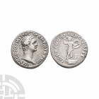 Domitian - Minerva AR Denarius. 95 A.D. Rome mint. Obv: IMP CAES DOMIT AVG GERM P M TR P XIIII legend with laureate bust right. Rev: IMP XXII COS XVII...