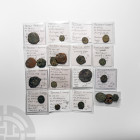 Anastasius I to Constans II - Mixed Bronzes [20]. 5th-7th century A.D. Group comprising: Anastasius I (1); Justin I (2); Justinian I (7); Justin II (2...