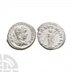 Elagabalus - Salus AR Denarius. 218-219 A.D. Rome mint. Obv: IMP CAES ANTONINVS AVG legend with laureate draped bust right. Rev: SALVS ANTONINI legend...