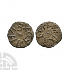 Northumbria - Eanred / Herred - AE Styca. 810-841 A.D. First reign. Obv: pellet with +EANRED legend reading anti-clockwise. Rev: pellet with +HERRED l...