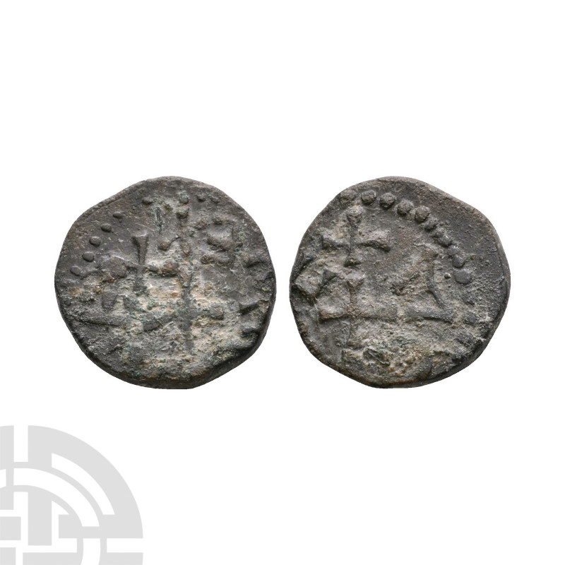 Northumbria - Aethelred II / Monne - Irregular AE Styca. 843-855 A.D. Obv: small...