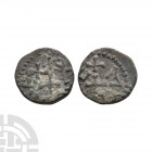 Northumbria - Aethelred II / Monne - Irregular AE Styca. 843-855 A.D. Obv: small cross with blundered legend. Rev: small cross with +MONNE legend for ...