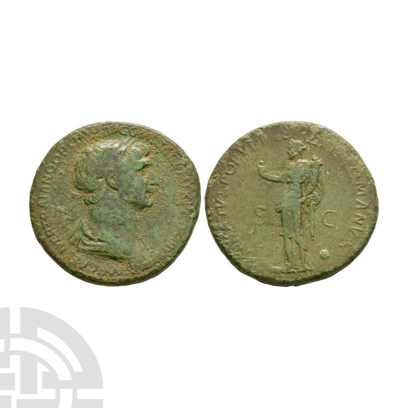 Trajan - Felicitas AE Sestertius. 116 A.D. Rome mint. Obv: IMP CAES NER TRAIANO ...