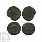 Carausius and Allectus - AE Antoninianii [2]. 287-296 A.D. Group comprising antoninianii of: Carausius (Pax) and Allectus (Laetitia). 3.26, 3.30 grams...