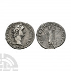 Domitian - Minerva AR Denarius. 90 A.D. Rome mint. Obv: IMP CAES DOMITI AVG GERM P M TR P X legend with laureate bust right. Rev: IMP XXI COS XV CENS ...