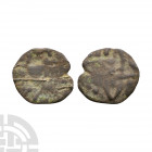 Eclectic Types - Kneeling Archer - Imitative AE Sceatta. 710-760 A.D. Obv: kneeling archer. Rev: bird. Copying S. 825. 0.42 grams. Found whilst search...