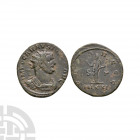 Carausius - London - Pax AE Antoninianus. 292-293 A.D. London mint. Obv: IMP C CARAVSIVS P F I AVG legend with cuirassed bust right. Rev: PAX AVGGG le...