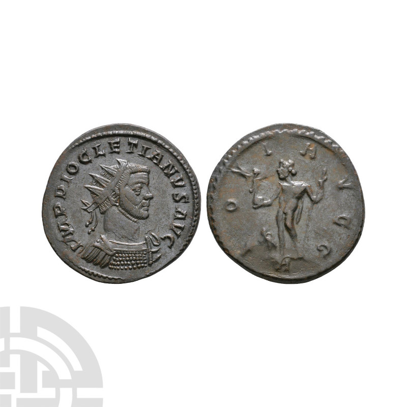 Diocletian - Jupiter AE Antoninianus. 289-291 A.D. Lugdunum mint. Obv: IMP DIOCL...