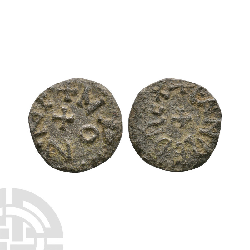 Northumbria - Eanred - Monne - AE Styca. 810-830 A.D. Obv: small cross with +EAN...