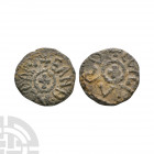 Northumbria Eanred / Ethilward - Irregular AE Styca. 843-855 A.D. Obv: small cross with +EANRAEDRE legend. Rev: small cross with +EDILVARD legend for ...