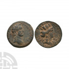 Antoninus Pius - Laodikeia - Tyche Bronze. 138-161 A.D. Laodicea ad Mare mint. Obv: AYTO KAI TI AIL ADRI ANTwNEINOC CE EYB legend with laureate head r...