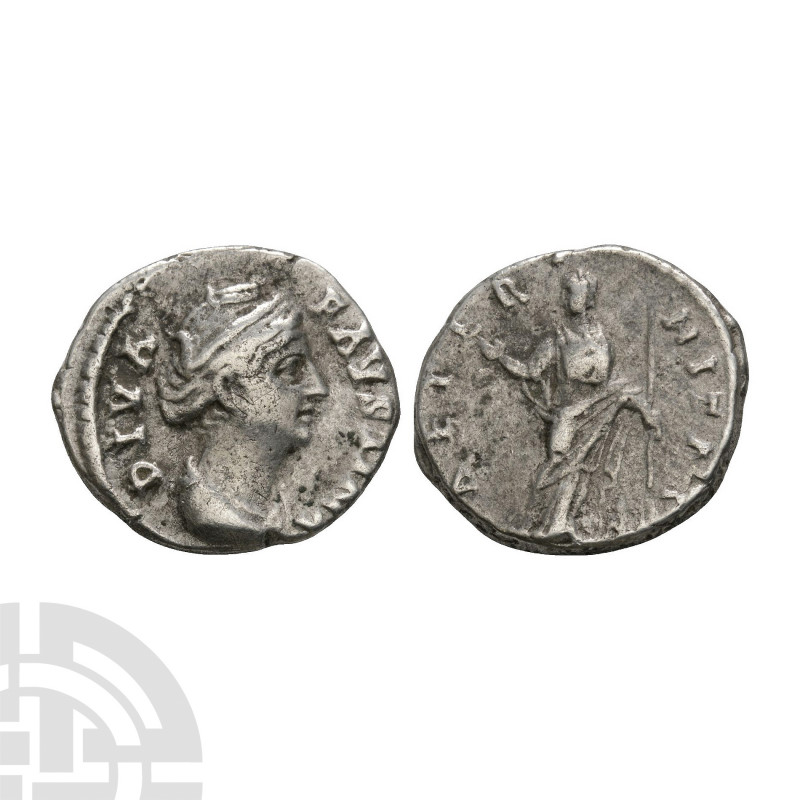 Faustina I - Juno AR Denarius. After 147 A.D. Wife of Antoninus Pius, Rome mint....