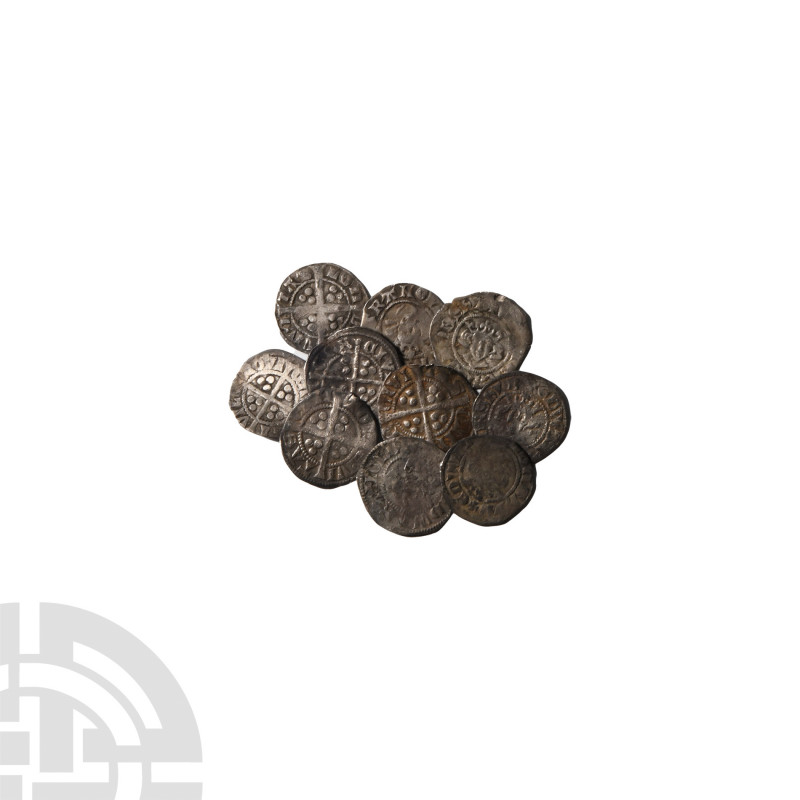 Edward I to Edward II - Long Cross Pennies [10]. 1279-1327 A.D. Group comprising...