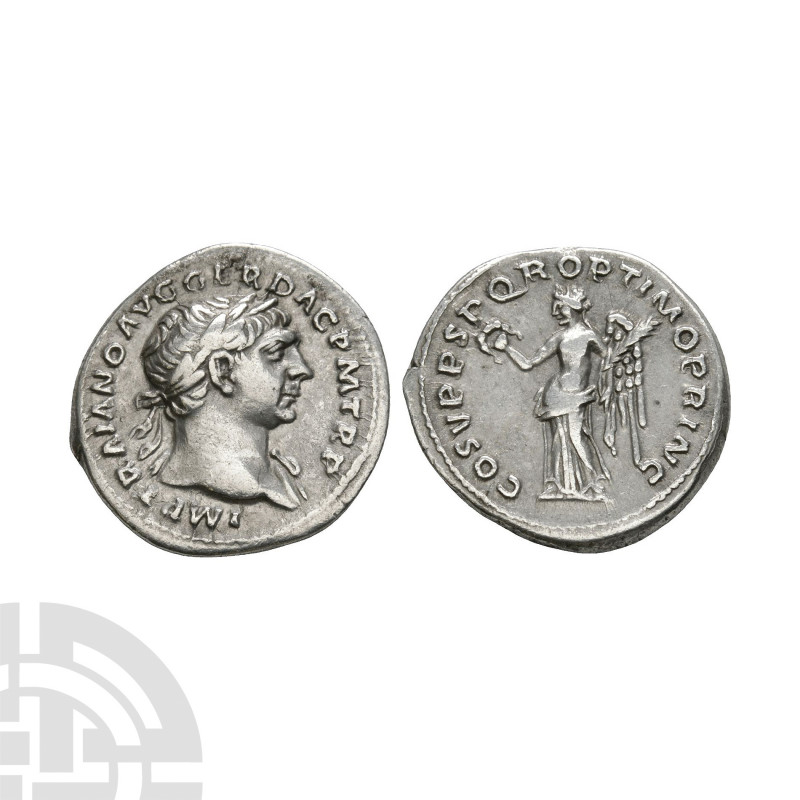 Trajan - Victory AR Denarius. 107 A.D. Rome mint. Obv: IMP TRAIANO AVG GER DAC P...