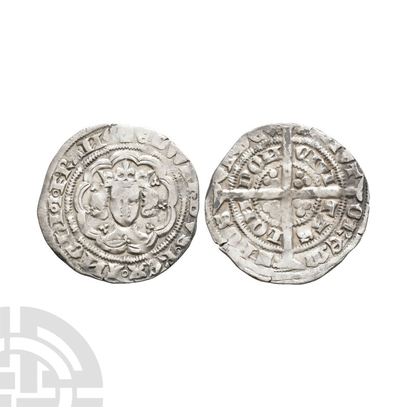 Edward III - London - Pre Treaty Halfgroat. 1351-1352 A.D. Pre Treaty, series C....