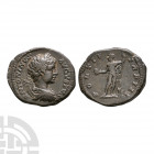Caracalla - Emperor Standing AR Denarius. 200 A.D. Rome mint. Obv: ANTONINVS AVGVSTVS legend with laureate and draped bust right. Rev: PONTIF TR P III...