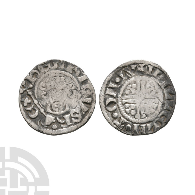 John - London / Willelm T - Short Cross Penny. 1204-1209 A.D. Class 5b2. Obv: fa...