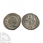 Diocletian - Genius Silvered Follis. 299 A.D. Siscia mint. Obv: IMP DIOCLETIANVS P F AVG legend with laureate bust right. Rev: GENIO POPVLI ROMANI leg...