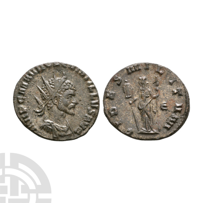 Quintullus - Fides Militum AE Antoninianus. August-November 270 A.D. Rome mint. ...