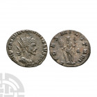 Quintullus - Fides Militum AE Antoninianus. August-November 270 A.D. Rome mint. Obv: IMP C M AVR CL QVINTILLVS AVG legend with radiate, draped and cui...