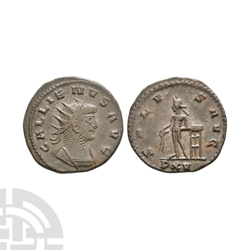 Gallienus - Apollo AE Antoninianus. 265 A.D. Antioch mint. Obv: GALLIENVS AVG le...
