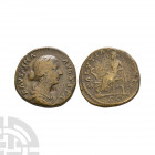 Faustina II - Salus AE As. 161-175 A.D. Wife of Marcus Aurelius, Rome mint. Obv: FAVSTINA AVGVSTA legend with draped bust right. Rev: SALVTI AVGVSTAE ...