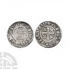 Henry II - London / Aimer - Mule Short Cross Penny. 1180 A.D. Class 1a2/1a3 mule. Obv: facing bust with HENRICVS REX legend with C and second E square...