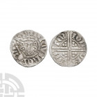 Henry III - Canterbury / Ion - Long Cross Penny. 1251-1272 A.D. Class 5c. Obv: facing bust with HENRICVS REX III legend. Rev: voided long cross and pe...