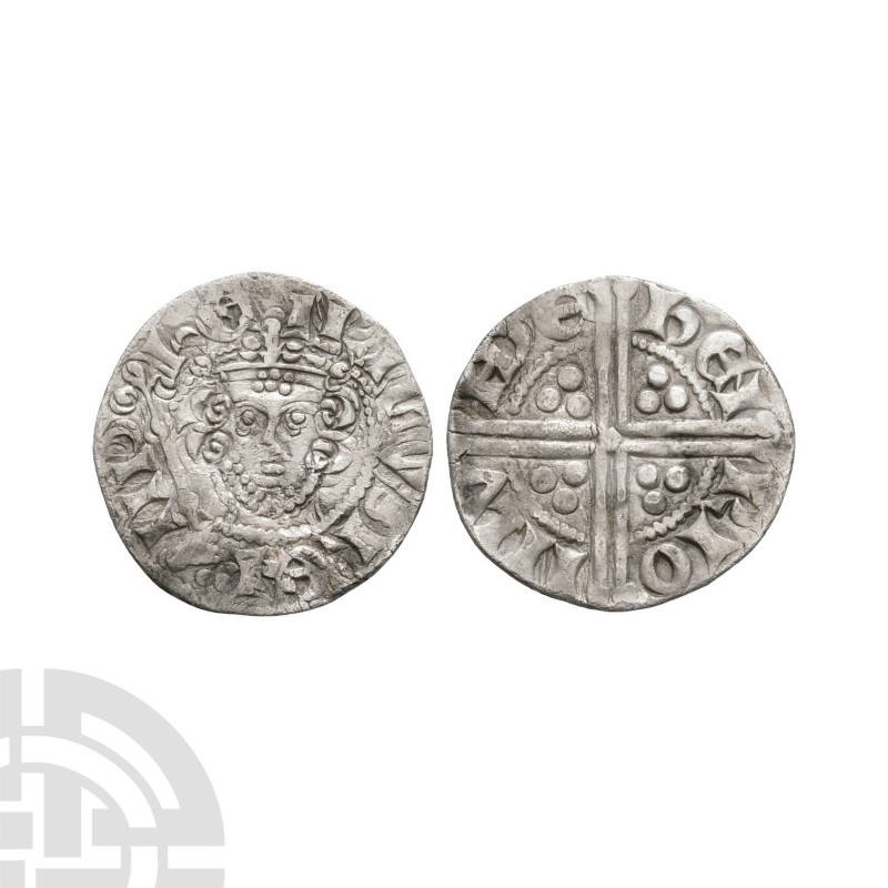 Henry III - London / Henri - Long Cross Penny. 1251-1272 A.D. Class 5b2. Obv: fa...