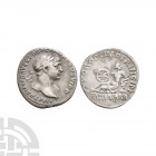 Trajan - Via Traiana AR Denarius. 113 A.D. Rome mint. Obv: IMP TRAIANO AVG GER DAC P M TR P COS VI P P legend with laureate bust right. Rev: S P Q R O...
