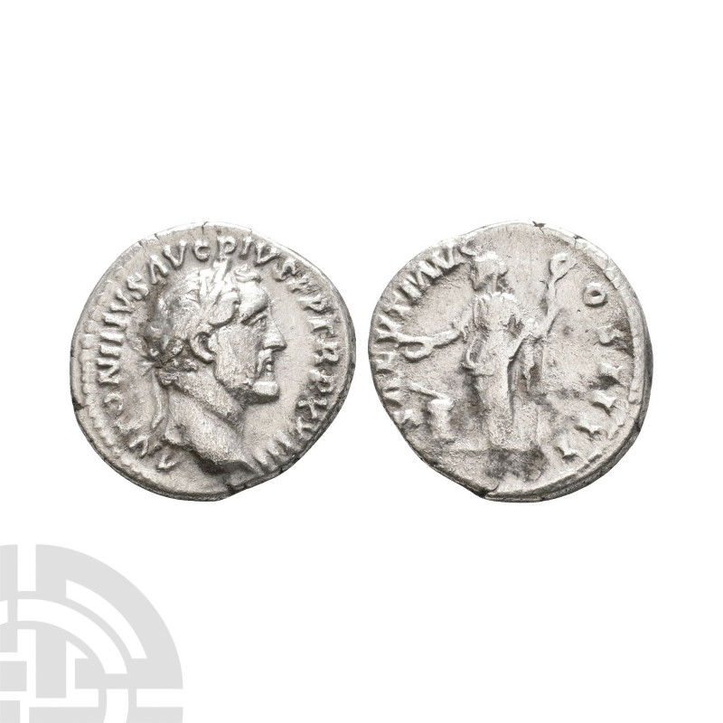 Antoninus Pius - Salus AR Denarius. 159-160 A.D. Rome mint. Obv: ANTONINVS AVG P...