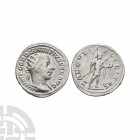 Gordian III - Emperor Standing AR Antoninianus. 242-244 A.D. Uncertain Eastern mint (Antioch?). Obv: IMP GORDIANVS PIVS FEL AVG legend with radiate, d...