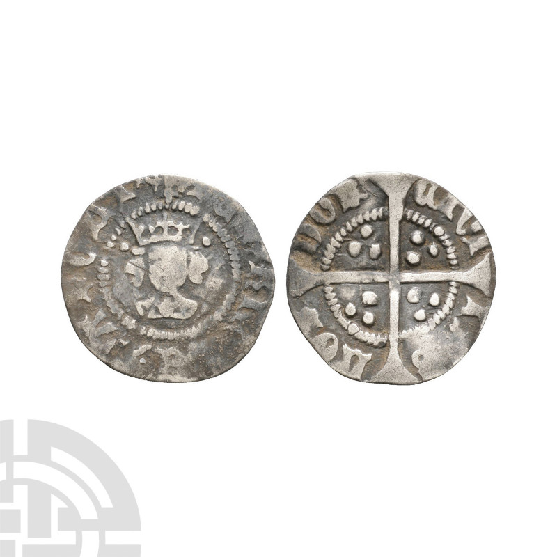 Henry VI - London - Leaf Pellet Halfpenny. 1445-1454 A.D. Leaf Pellet issue. Obv...