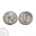 Commodus - Felicitas AR Denarius. 184 A.D. Rome mint. Obv: COMM ANT AVG P BRIT legend with laureate bust right. Rev: P M TR P VIIII IMP VII COS IIII P...