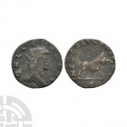 Gallienus - Lion AE Antoninianus. 267-268 A.D. Rome mint. Obv: GALLIENVS AVG legend with radiate bust right. Rev: HERCVLI CONS AVG legend with lion pr...