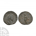 Victorinus - Pax AE Antoninianus. 269-270 A.D. Cologne mint. Obv: IMP C VICTORINVS P F AVG legend with radiate, draped and cuirassed bust right. Rev: ...