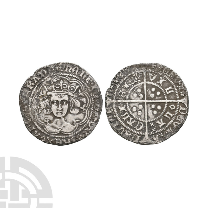 Henry VI - Calais - Rosette Mascle Groat. 1430-1431 A.D. Rosette Mascle issue. O...