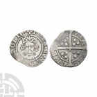 Henry VI - Calais - Annulet Penny. 1422-1430 A.D. Annulet issue. Obv: facing bust with annulet each side and HENRICVS REX ANGLIE legend. Rev: long cro...