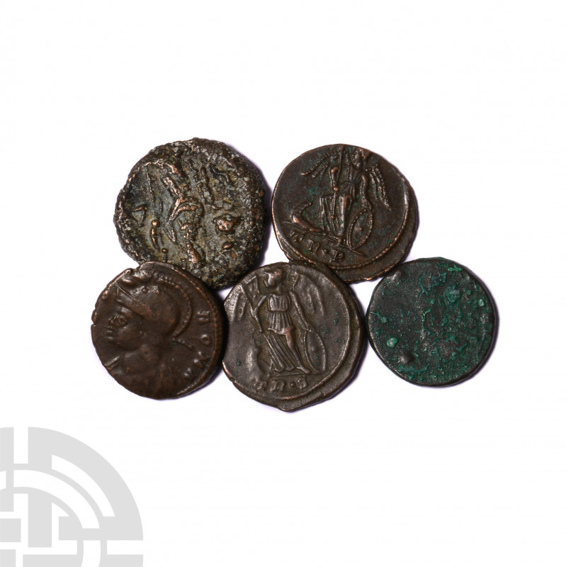 Constantine I Period - Commemorative and Other Bronzes [5]. 4th century A.D. Gro...