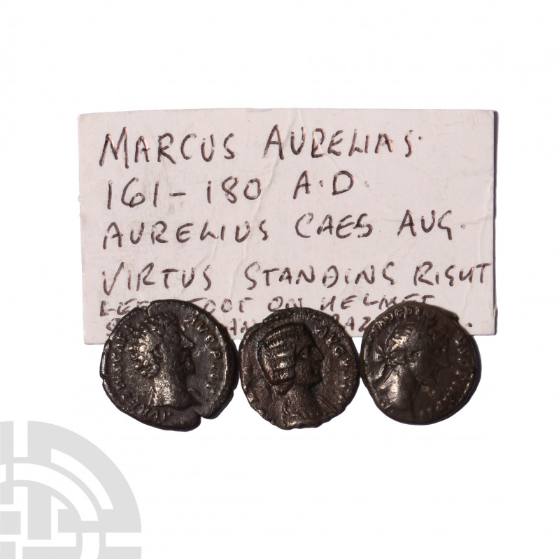 Marcus Aurelius to Septimius Severus - AR Denarii [3]. 2nd century A.D. Group co...