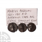 Marcus Aurelius to Septimius Severus - AR Denarii [3]. 2nd century A.D. Group comprising: Marcus Aurelius, Septimius Severus and Julia Domna. 8.13 gra...