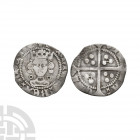 Henry VI - Calais - Annulets Penny. 1422-1427 A.D. Annulets issue. Obv: facing bust with annulet each side and HENRICVS REX ANGLIE legend. Rev: long c...