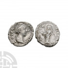 Faustina I - Providentia AR Denarius. After 147 A.D. Rome mint. Obv DIVI FAVSTINA legend with draped bust right. Rev: AETERNITAS legend with Provident...