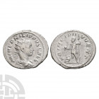 Philip II - Emperor Standing AR Antoninianus. 246-247 A.D. Rome mint. Obv: M IVL PHILIPPVS CAES legend with radiate and draped bust right. Rev: PRINCI...