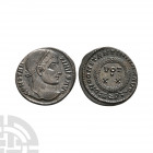 Constantine I (the Great) - Wreath Bronze. 321 A.D. Aquileia mint. Obv: CONSTANTINVS AVG legend with laureate bust right. Rev: D N CONSTANTINI MAX AVG...