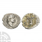 Hadrian - Modius AR Denarius. 135 A.D. Rome mint. Obv: HADRIANVS AVG COS III P P legend with laureate bust right. Rev: ANNONA AVG legend with modius c...