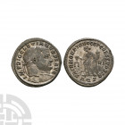 Diocletian - Moneta Silvered Follis. 302-305 A.D. Aquileia mint. Obv: IMP DIOCLETIANVS P F AVG legend with laureate bust right. Rev: SACR MONET AVGG E...
