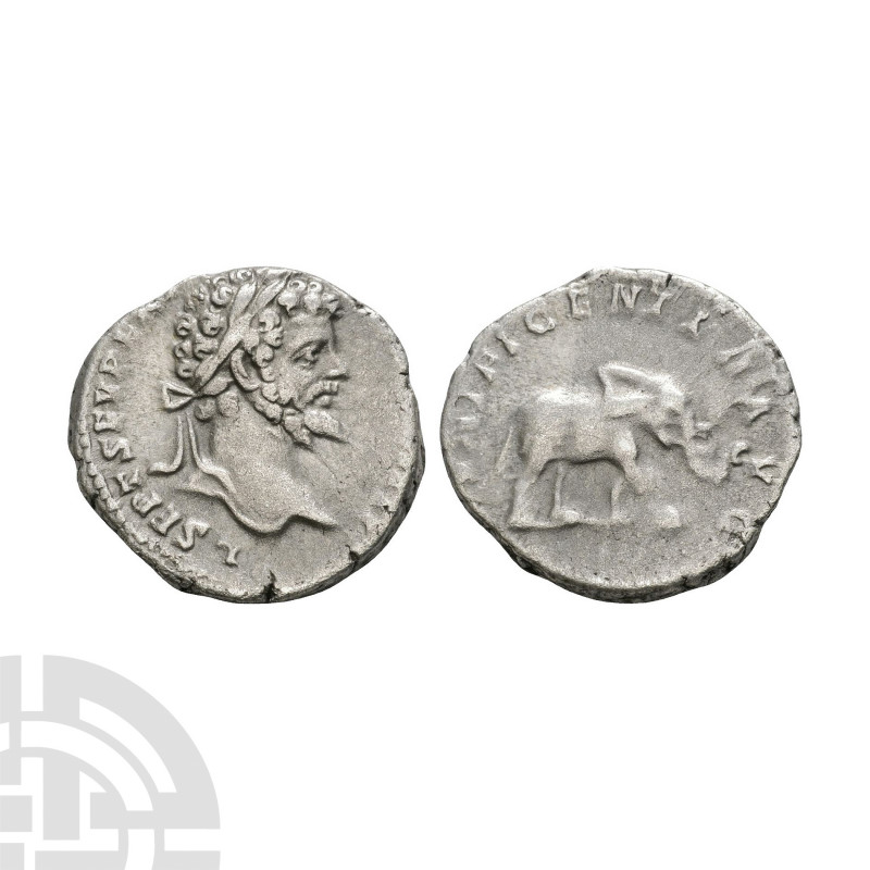 Septimius Severus - Elephant AR Denarius. 197 A.D. Rome mint. Obv: L SEPT SEV PE...