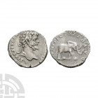 Septimius Severus - Elephant AR Denarius. 197 A.D. Rome mint. Obv: L SEPT SEV PERT AVG IMP II legend with laureate bust right. Rev: MVNIFICENTIA AVG l...